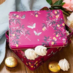 Mauve Orchard Butterfly Deep Rectangular Tin><noscript><img width=