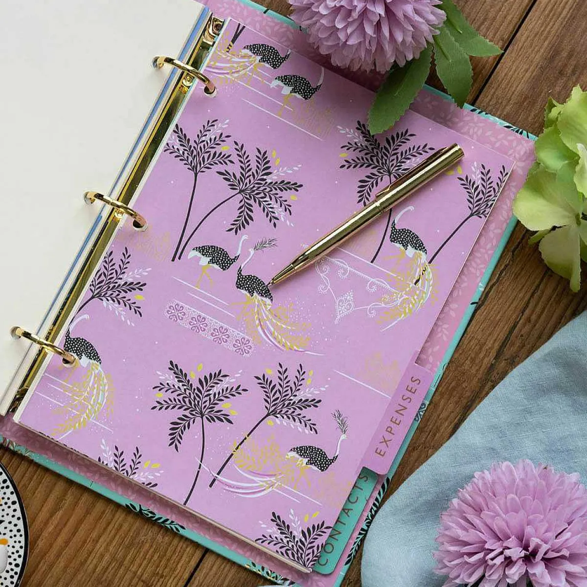 Ostrich & Palms Organiser>Sara Miller Flash Sale