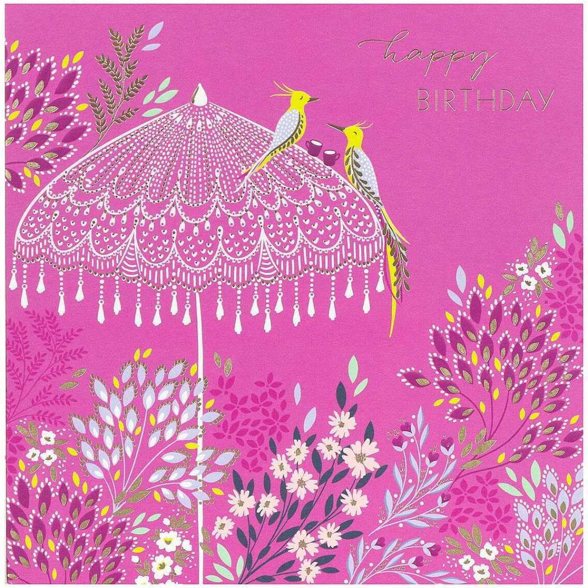 Parasol Birds Large Greetings Card>Sara Miller Cheap