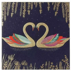 Romantic Swans Greetings Card>Sara Miller Store