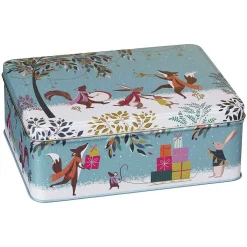 Woodland Tales Christmas Deep Rectangular Tin>Sara Miller New