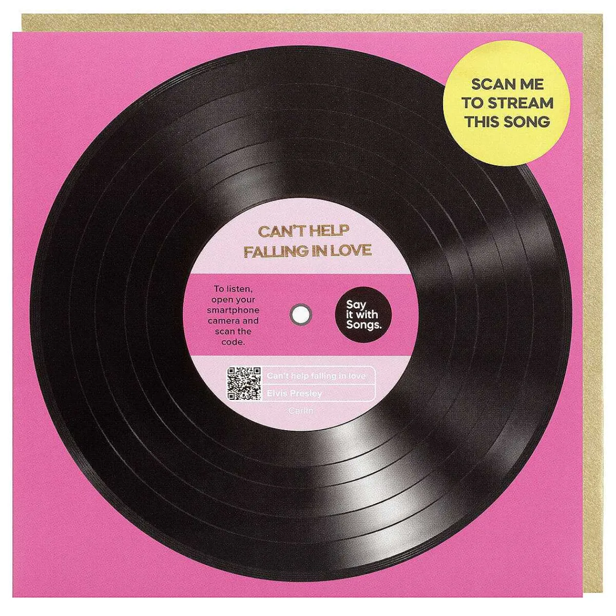 'Can'T Help Falling In Love' Card>Say it with Songs Clearance