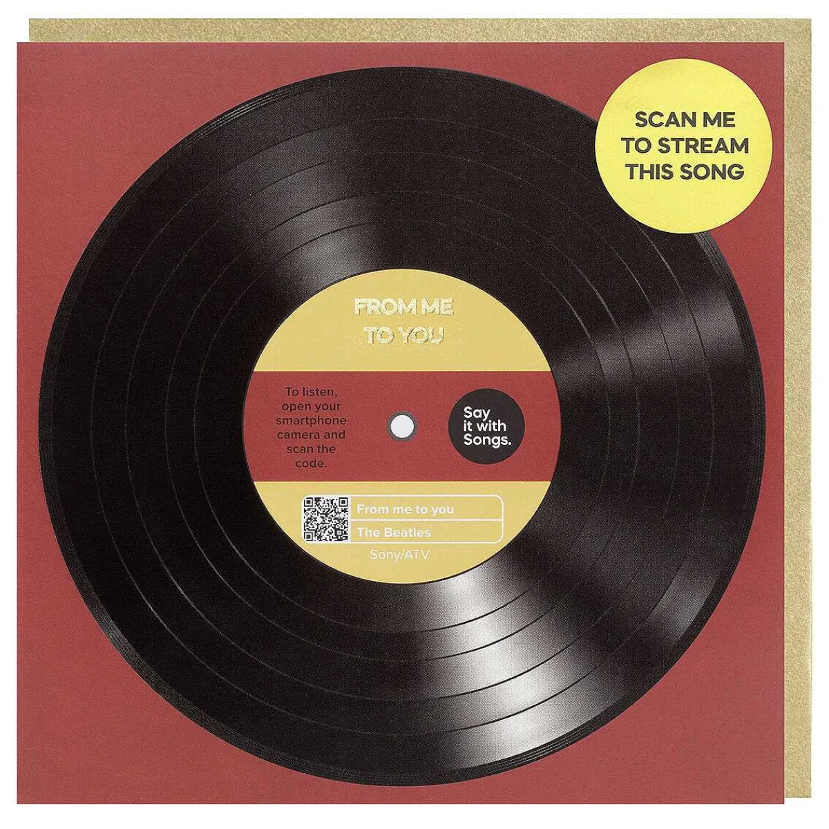 'From Me To You' Card>Say it with Songs Outlet