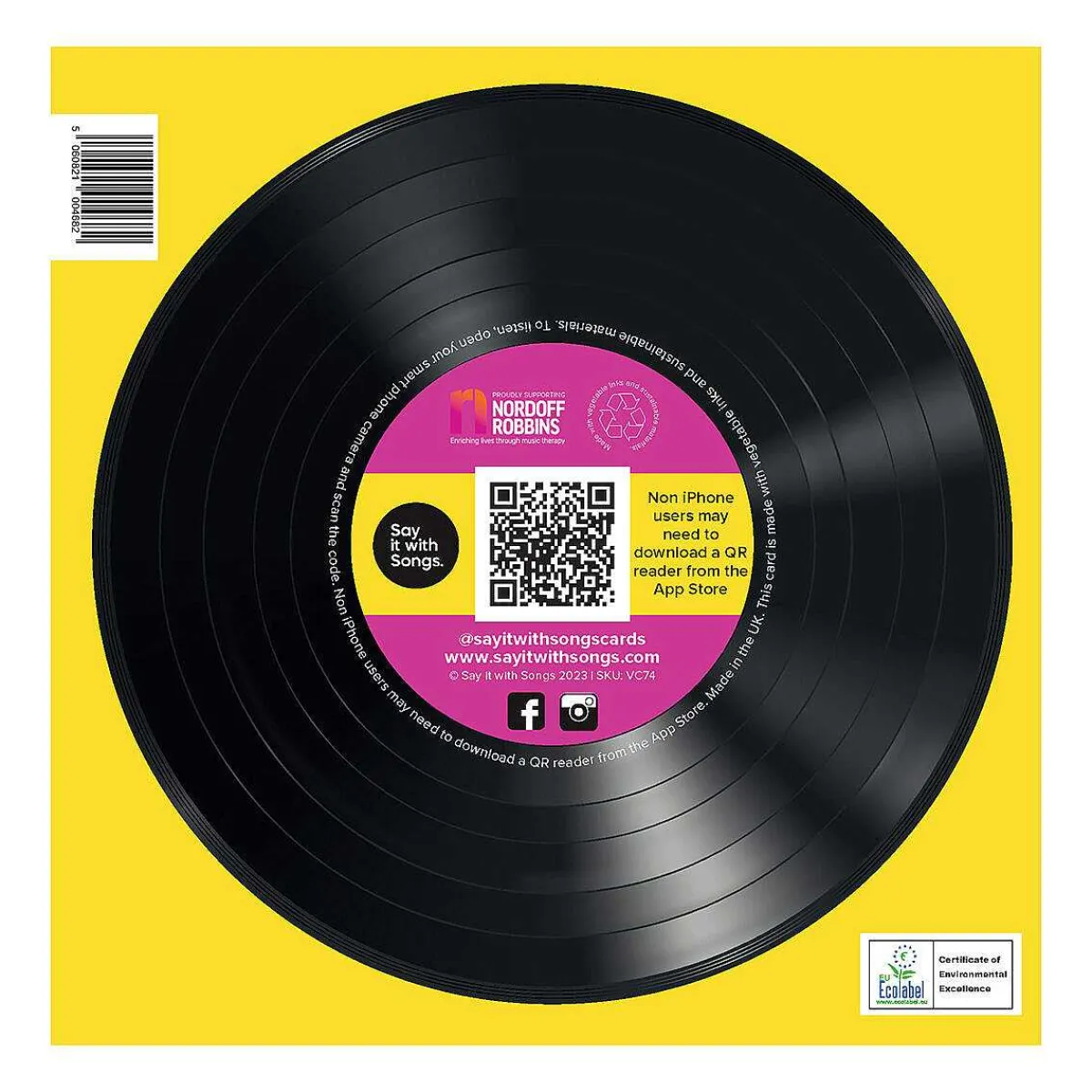 'Happy Birthday' Card>Say it with Songs Sale