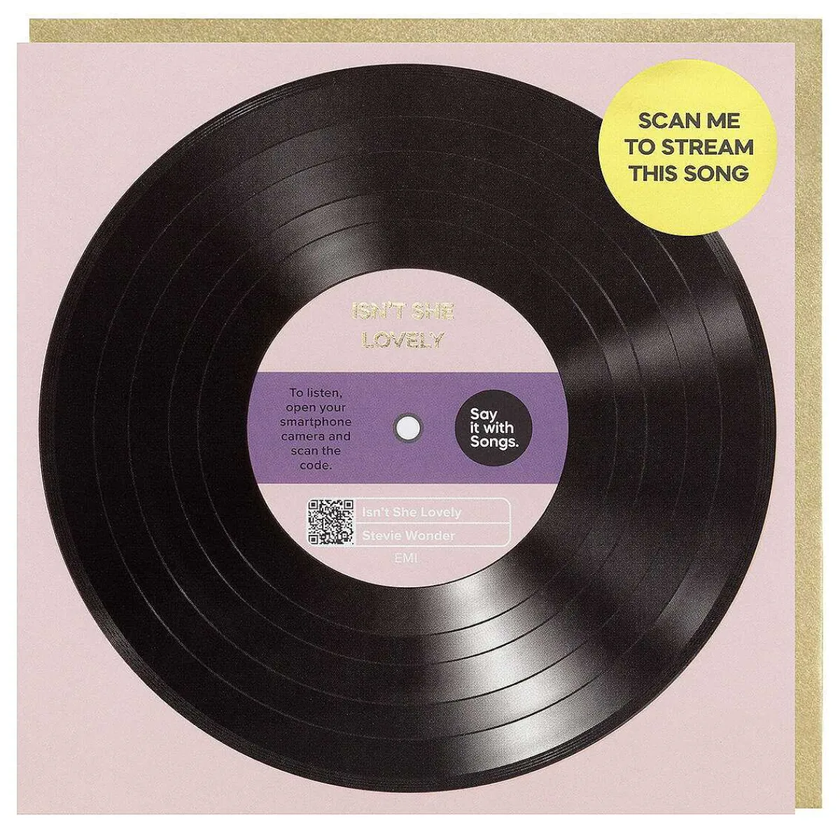 'Isn'T She Lovely' Card>Say it with Songs Shop