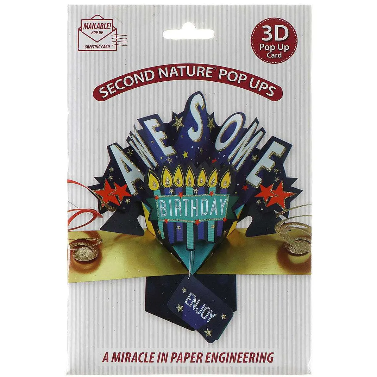'Awesome Birthday' Pop Up Card>Second Nature Shop