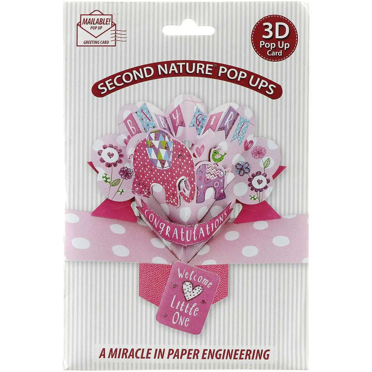 'Baby Girl' Pop Up Card>Second Nature Cheap