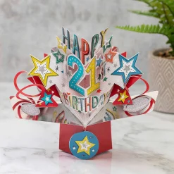 '21St Birthday' Pop Up Card><noscript><img width=