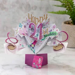'21St Birthday' Bubbly 3D Pop Up Card><noscript><img width=