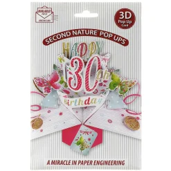'30Th Birthday' Butterflies 3D Pop Up Card>Second Nature Best