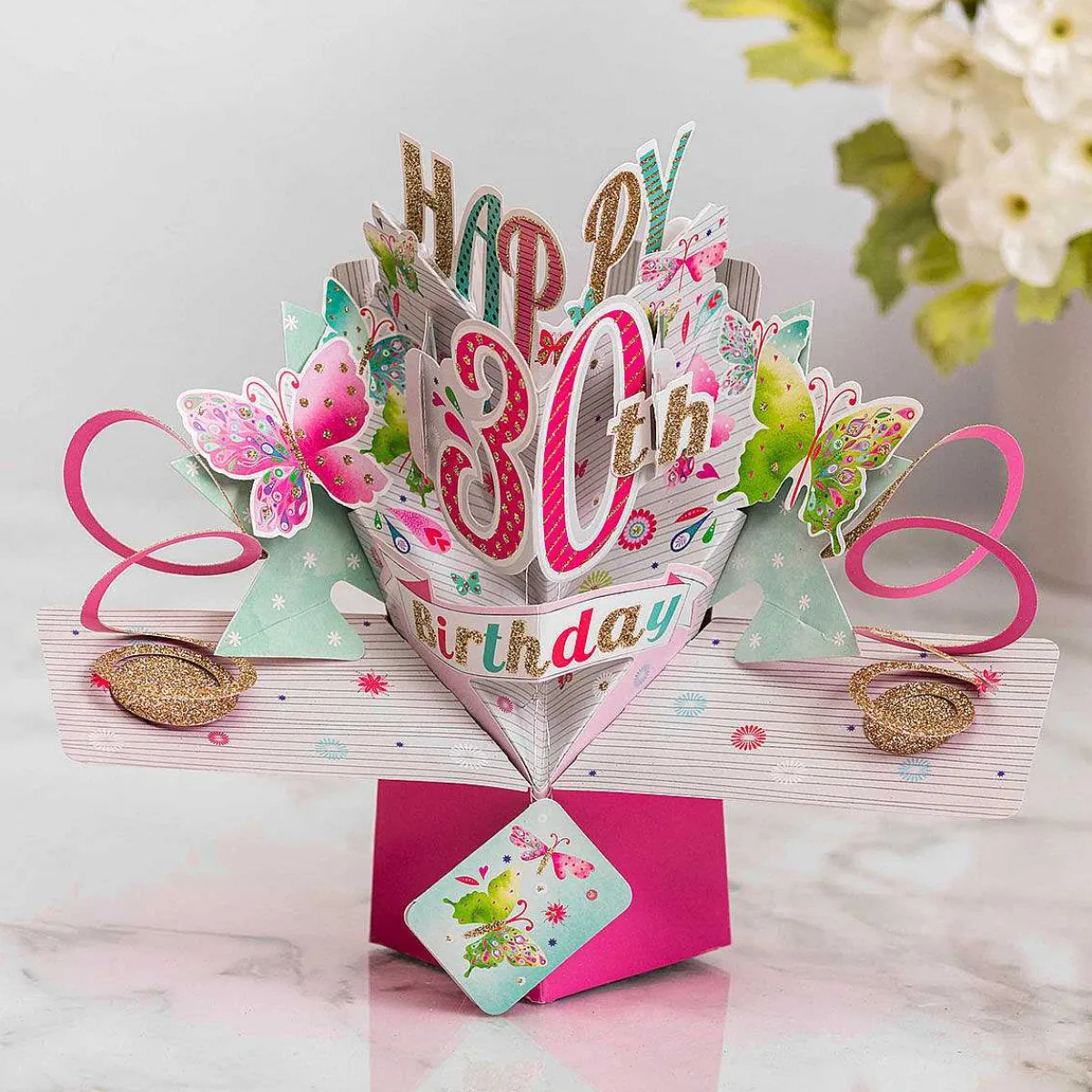 '30Th Birthday' Butterflies 3D Pop Up Card>Second Nature Best
