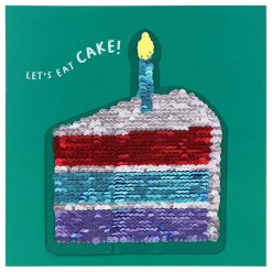 Shine Sequin Cake Greeting Card With Peel Off Patch>Temptation Gifts Best Sale