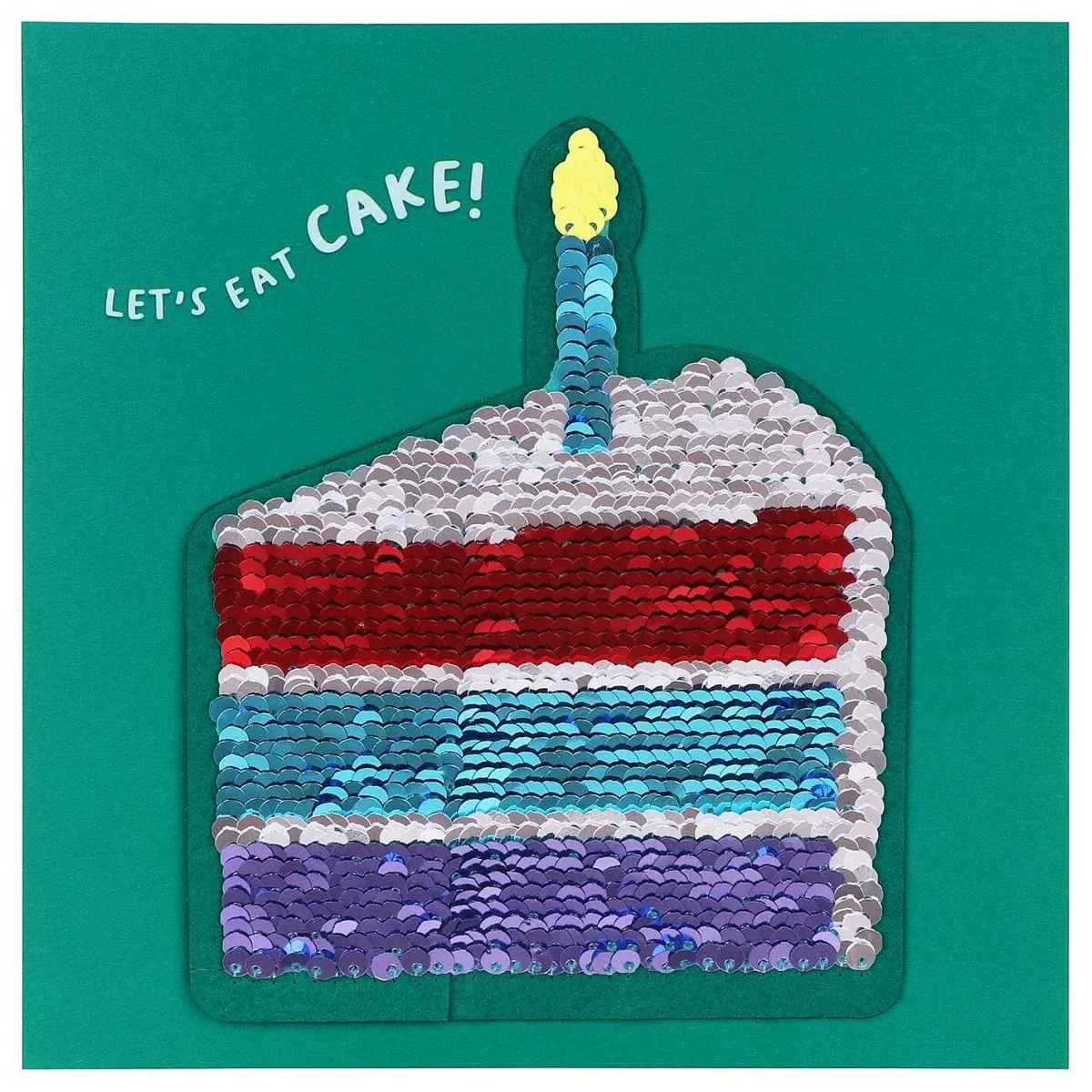 Shine Sequin Cake Greeting Card With Peel Off Patch>Temptation Gifts Best Sale