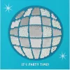 Shine Sequin 'Party Time' Disco Ball Greetings Card With Peel Off Patch>Temptation Gifts Sale