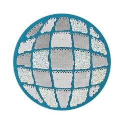 Shine Sequin 'Party Time' Disco Ball Greetings Card With Peel Off Patch><noscript><img width=