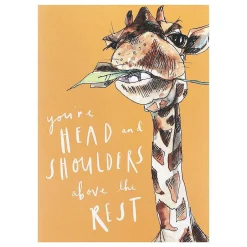 'Head & Shoulders Above' Giraffe Greetings Card>Snowtap Outlet