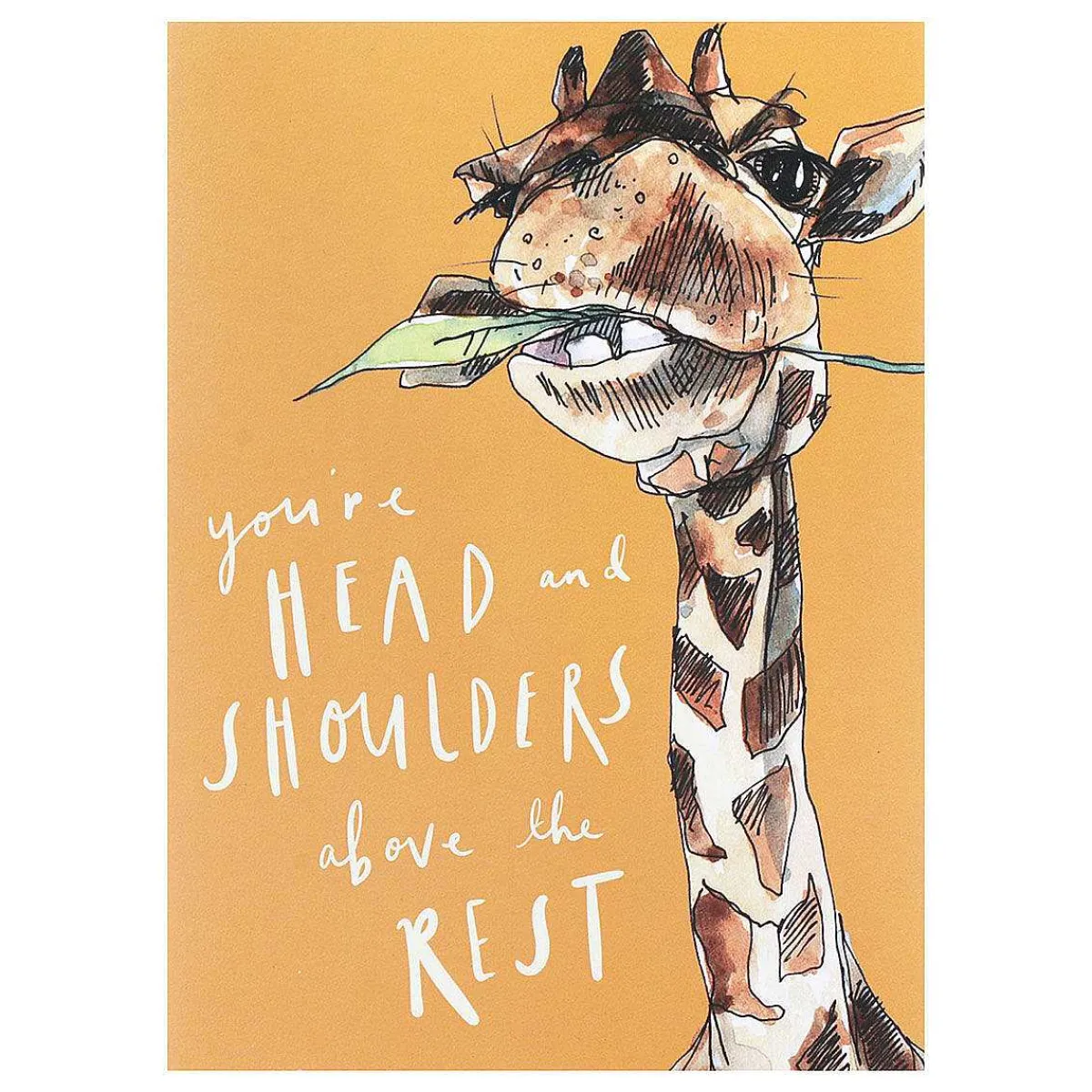 'Head & Shoulders Above' Giraffe Greetings Card>Snowtap Outlet