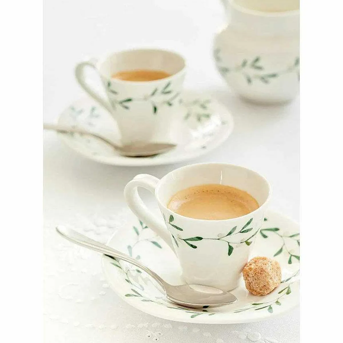 Mistletoe Amor Set Of Two Espresso Cups & Saucers>Sophie Conran Store