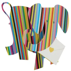 Bon-Bon Elephant 3D Greetings Card><noscript><img width=