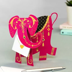Diva Elephant 3D Greetings Card><noscript><img width=