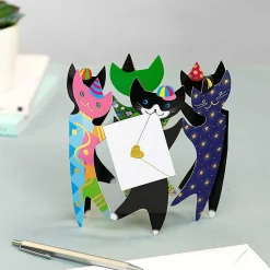 Party Cats 3D Greetings Card><noscript><img width=