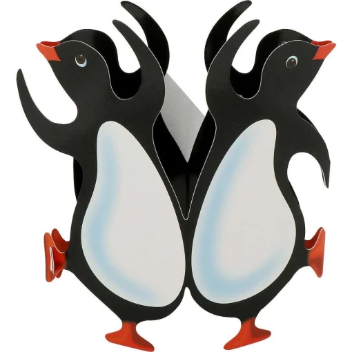 Party Penguins 3D Greetings Card>Special Delivery Fashion