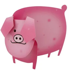 'Pink Piggy' 3D Greetings Card><noscript><img width=
