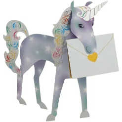 Unicorn 3D Greetings Card><noscript><img width=