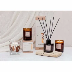 Elements Wood Palo Santo & Amber Botanical Wax Candle>Stoneglow Store