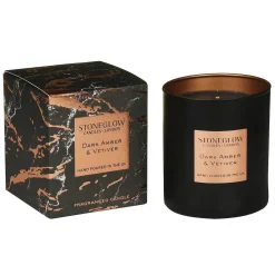 Luna Dark Amber & Vetiver Candle>Stoneglow Hot