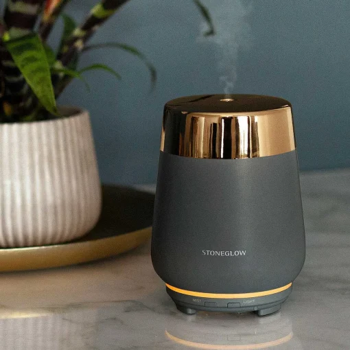Luna Dark Grey & Copper Ceramic Perfume Mist Diffuser>Stoneglow Store