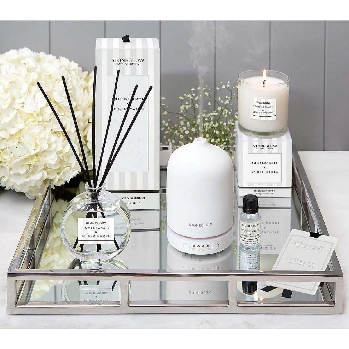 Modern Classics Pomegranate & Spiced Woods Candle>Stoneglow Online
