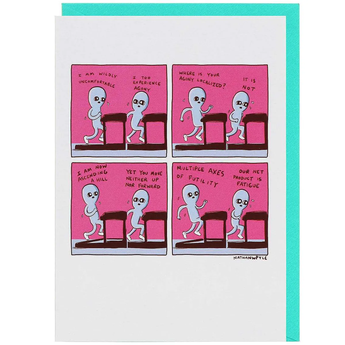 'Agony' Greetings Card>Strange Planet Sale