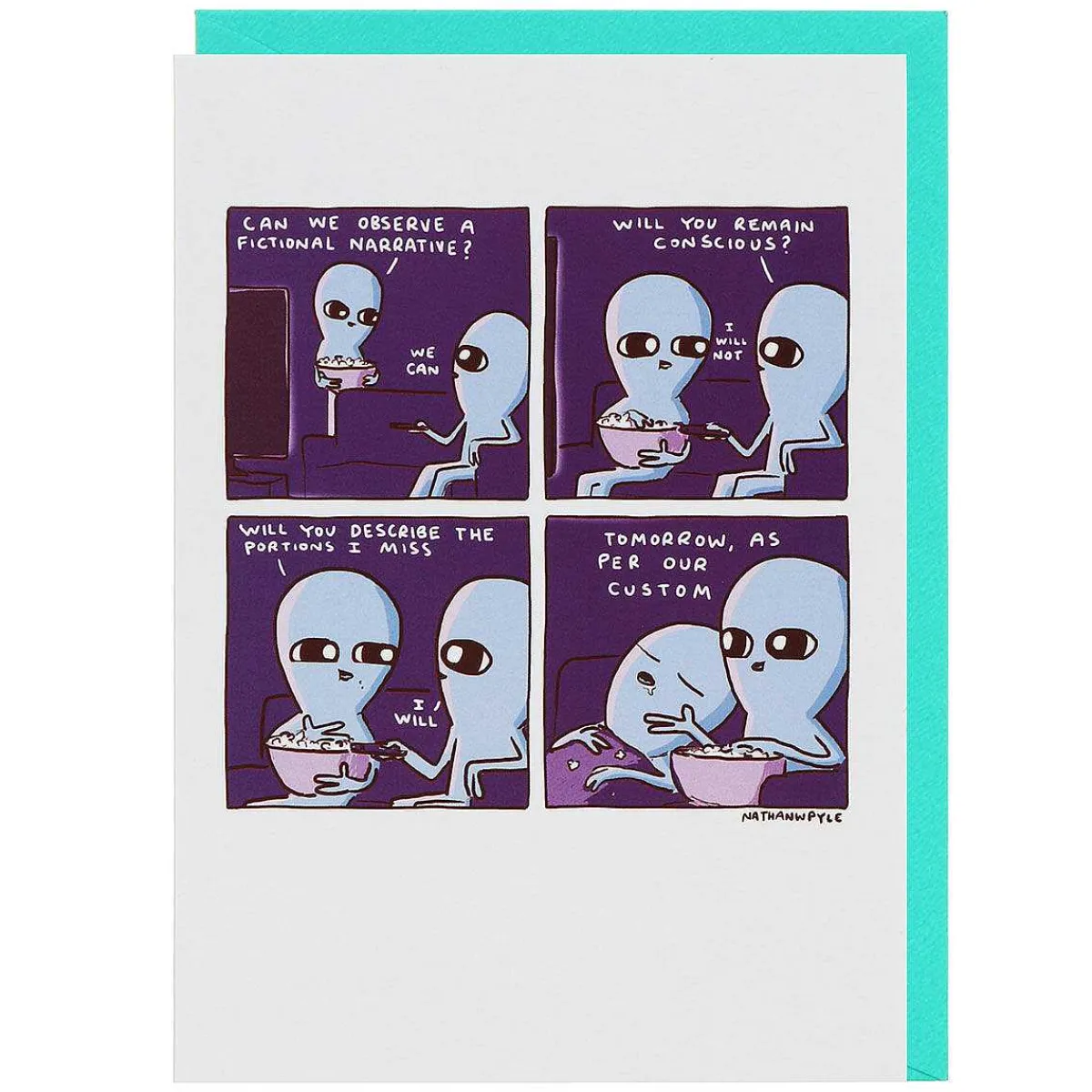 'Observe' Greetings Card>Strange Planet Flash Sale