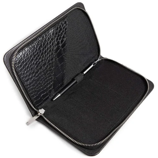 Alffiie Croc Effect Black Travel Organiser With Pen>Ted Baker Discount