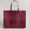 Alliccon Icon Extra Large Deep Purple Croc Bag>Ted Baker Clearance