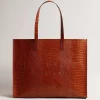Allicon Icon Extra Large Tan Croc Bag>Ted Baker Best Sale