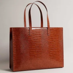Allicon Icon Extra Large Tan Croc Bag><noscript><img width=