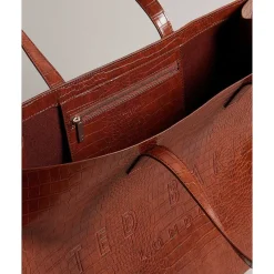 Allicon Icon Extra Large Tan Croc Bag><noscript><img width=