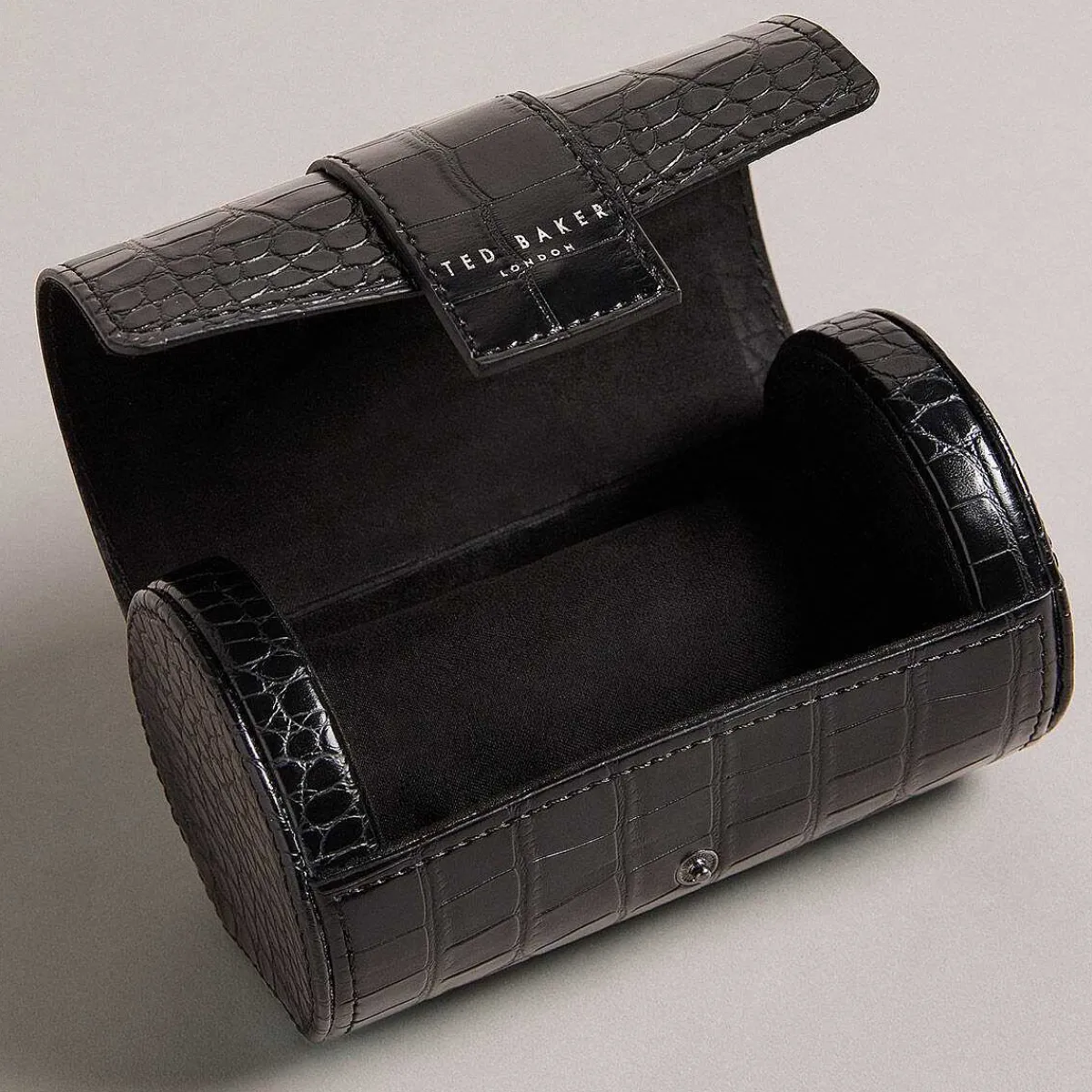 Cliive Croc Effect Black Watch Roll Case>Ted Baker Online