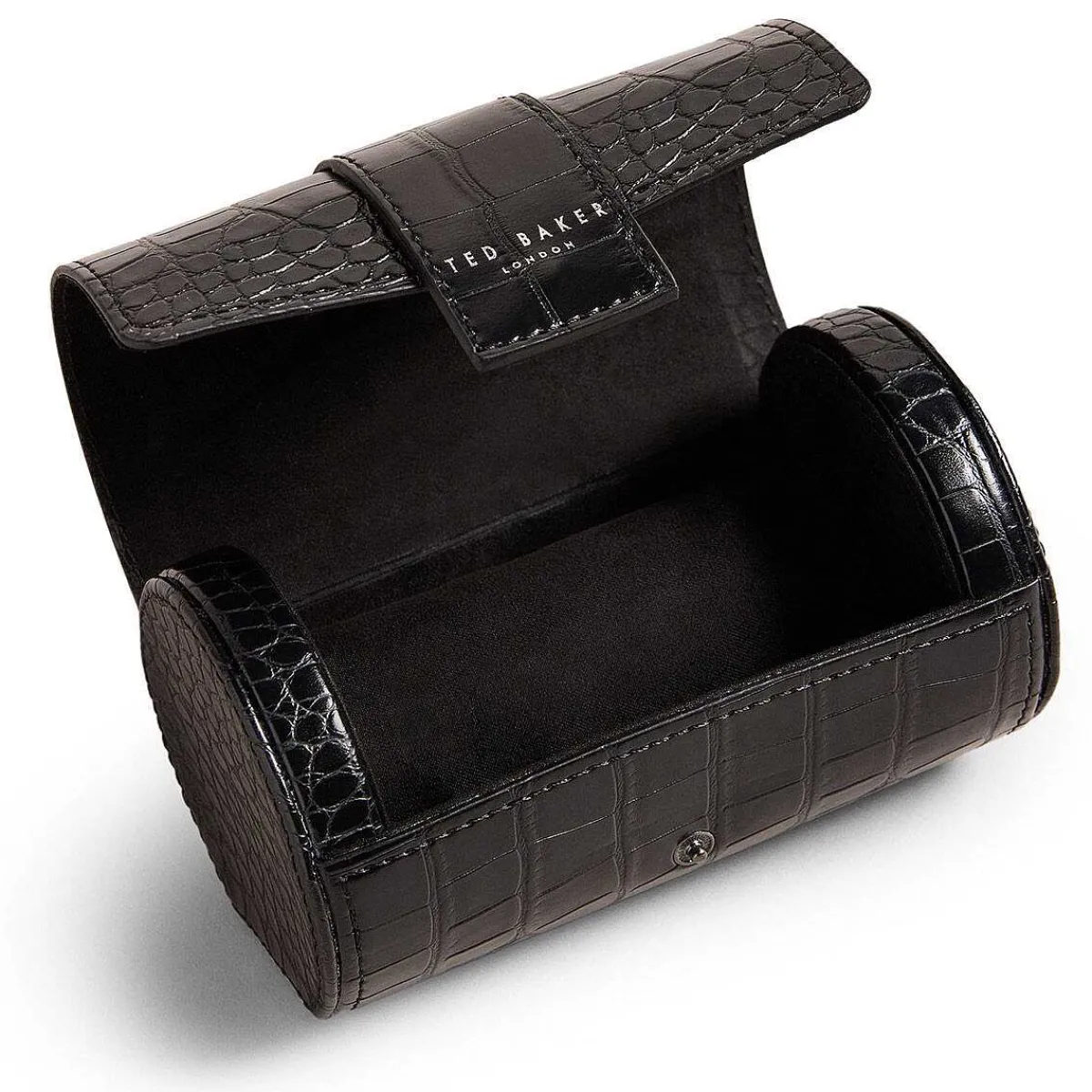Cliive Croc Effect Black Watch Roll Case>Ted Baker Online