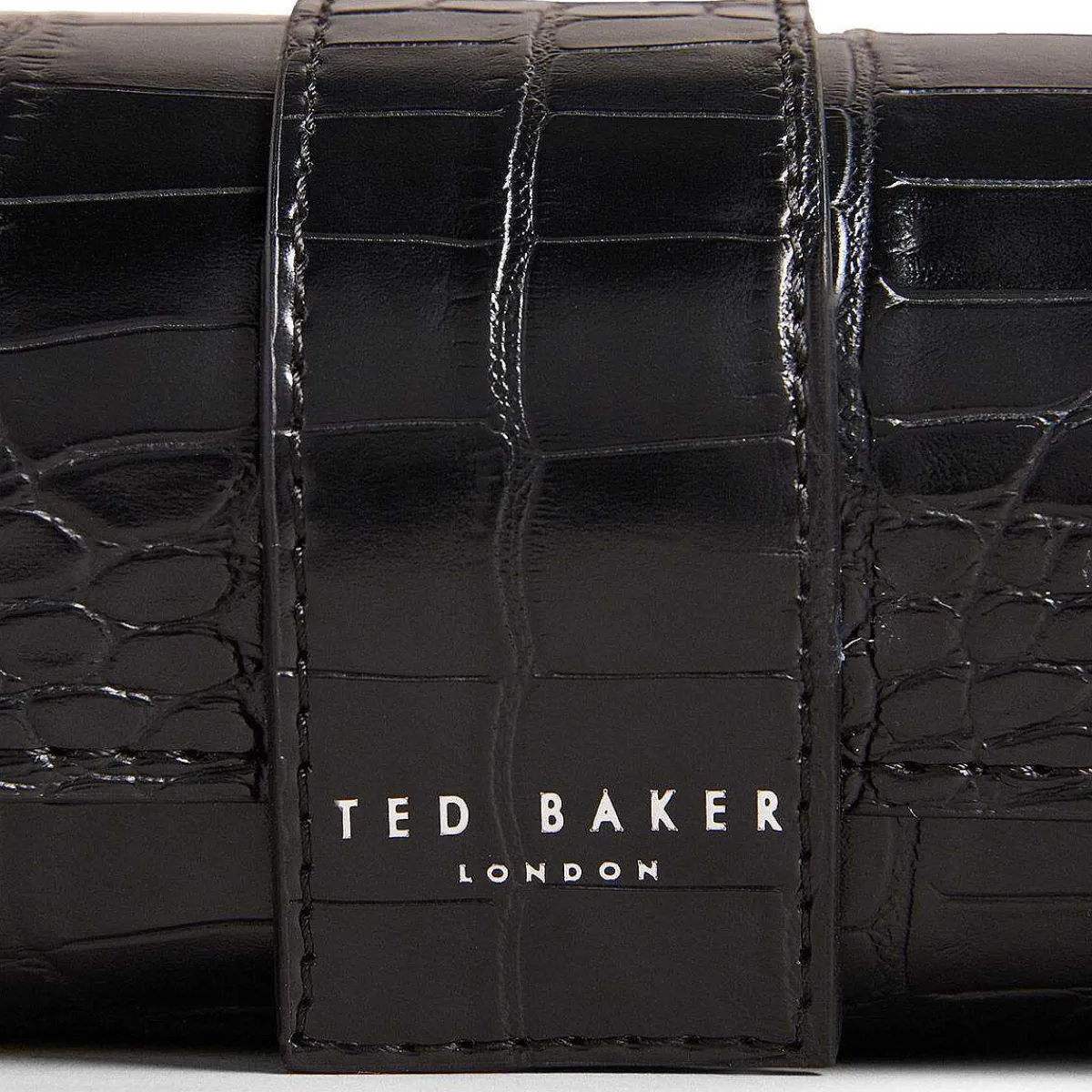 Cliive Croc Effect Black Watch Roll Case>Ted Baker Online