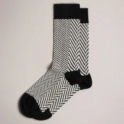 Cloudey Herringbone Men's Crew Socks>Ted Baker Best Sale