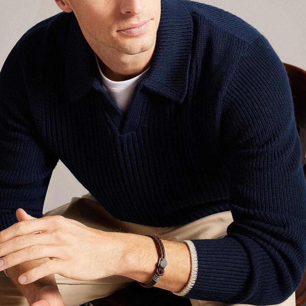 Coen Stone Woven Leather Bracelet>Ted Baker Best