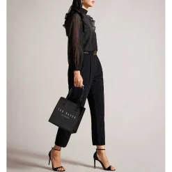 Crinion Icon Small Black Crinkle Texture Bag>Ted Baker Flash Sale