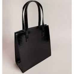 Crinion Icon Small Black Crinkle Texture Bag><noscript><img width=