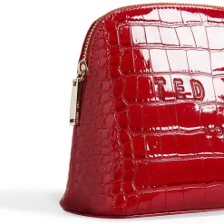 Crocala Patent Red Croc Makeup Bag><noscript><img width=