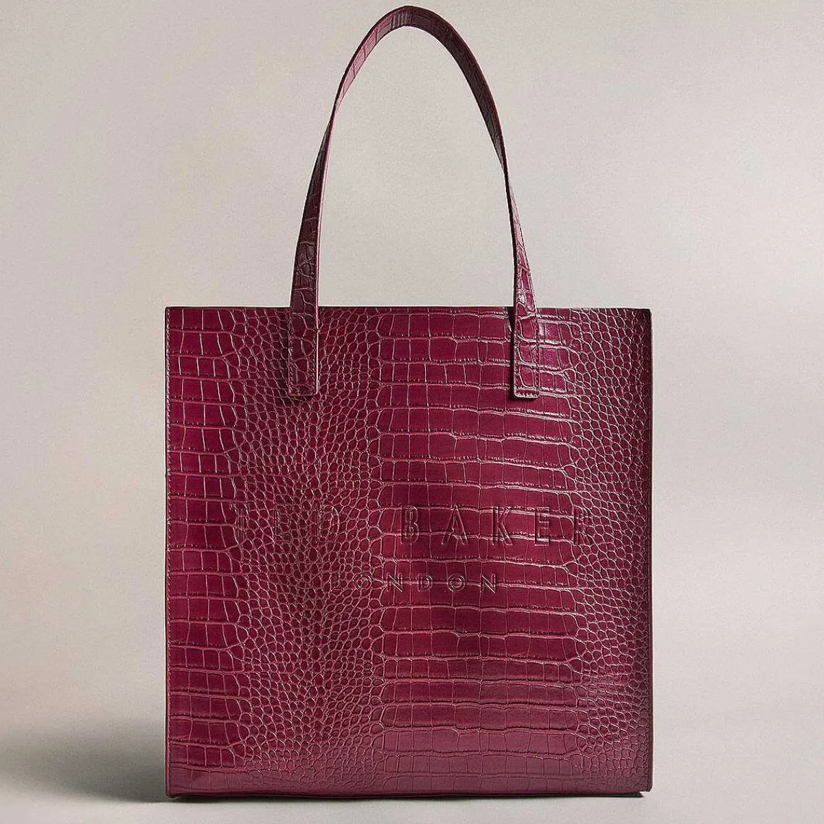 Croccon Icon Large Deep Purple Croc Bag>Ted Baker Shop