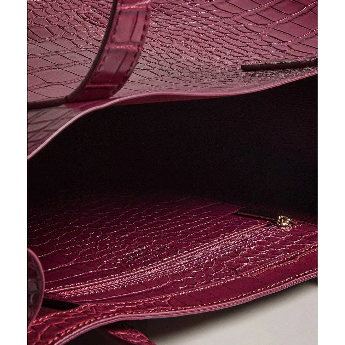Croccon Icon Large Deep Purple Croc Bag>Ted Baker Shop