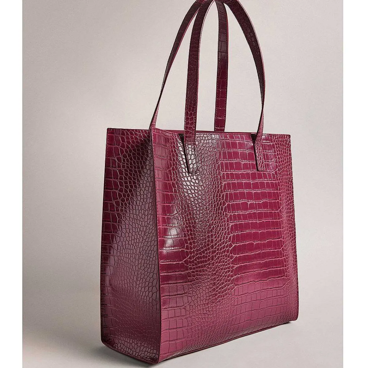 Croccon Icon Large Deep Purple Croc Bag>Ted Baker Shop